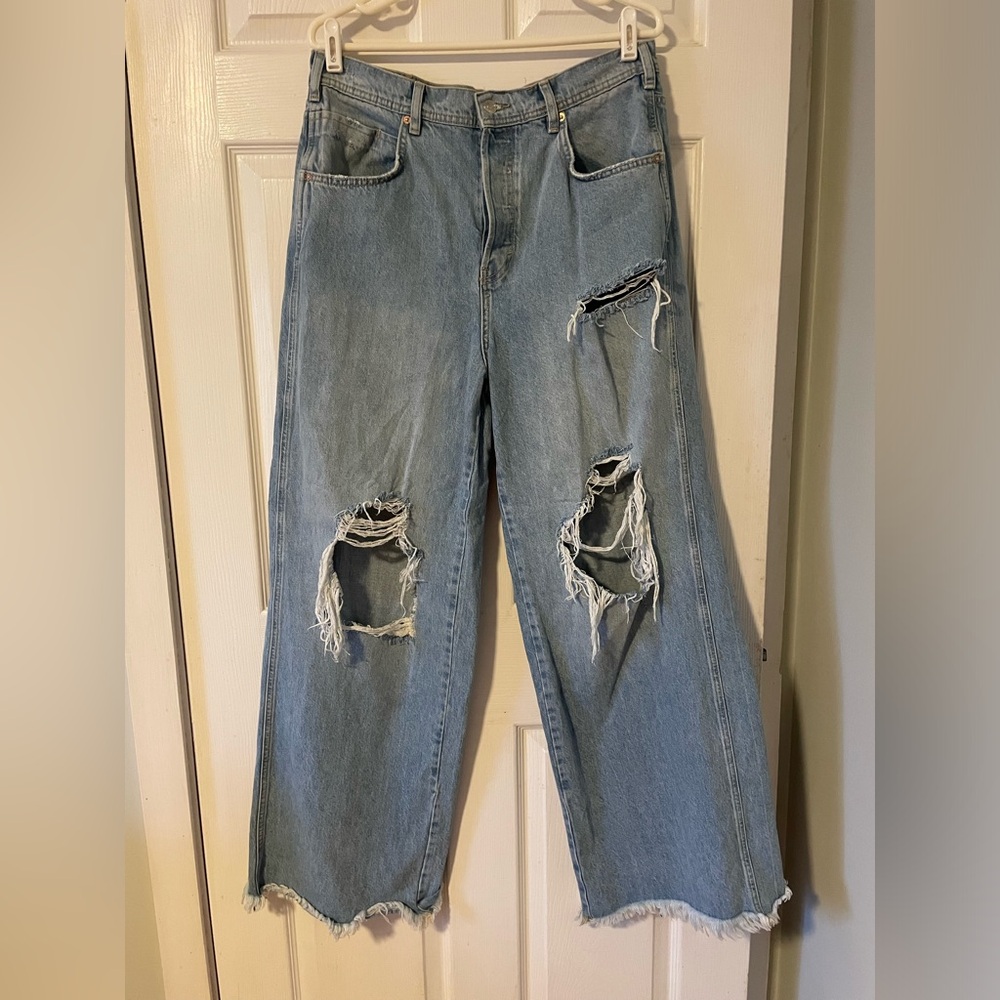 Free People Ollie Extreme Wide Leg Jeans - Picture 4 of 12